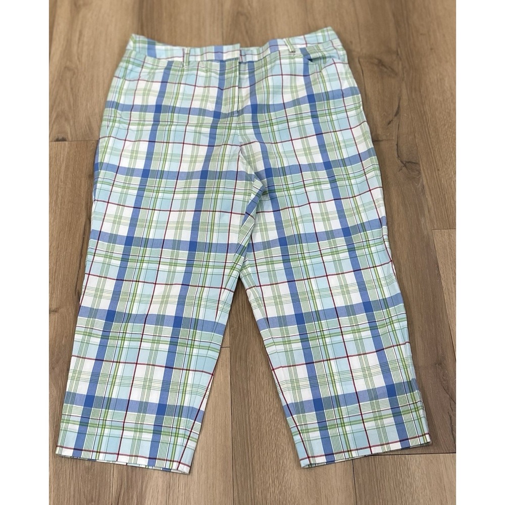 TALBOTS Women's Capri Pant Pockets Colorful High Rise Stretch 34 Waist/22 Inseam